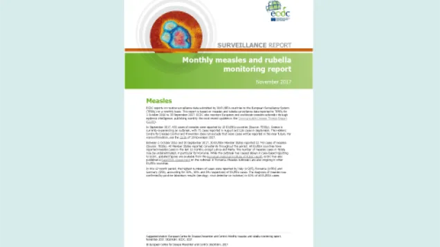 Monthly measles and rubella monitoring report, November 2017