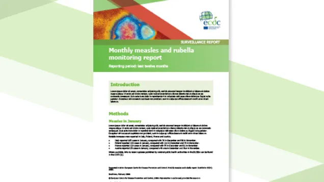 Generic cover for the Monthly Measles report