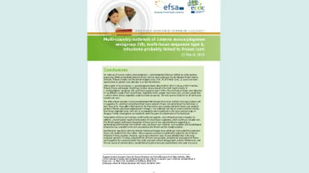 Multi-country outbreak of Listeria monocy togenes serogroup IVb, multi-locus sequence type 6, infections probably linked to frozen corn 
