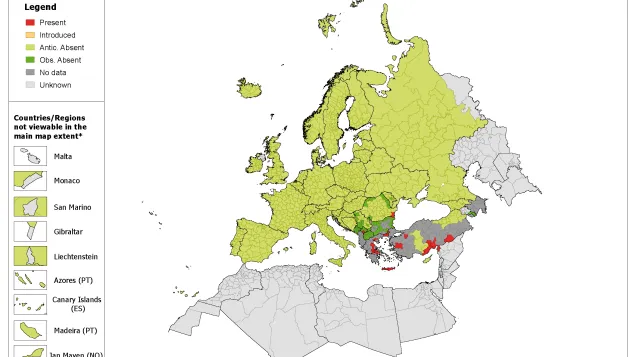 Phlebotomus-alexandri distribution September 2017