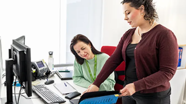 People working in an office in ECDC