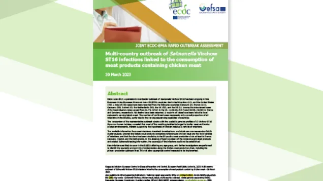Rapid Outbreak Assessment for Salmonella Virchow cover