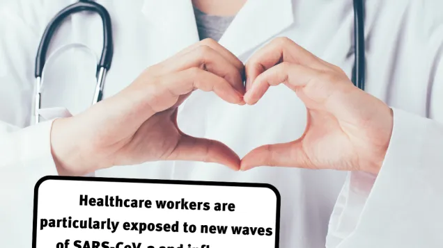  Social media card - Healthcare workers are particularly exposed to new waves of SARS-CoV and influenza