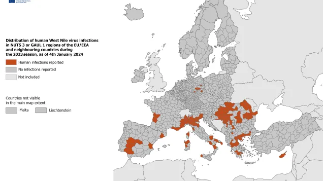 West Nile virus - human infections, 2023 season