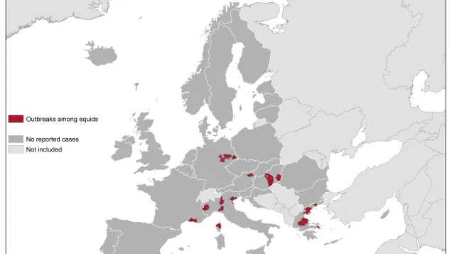 West Nile virus in Europe in 2019 - equine cases, updated 27 September 2019