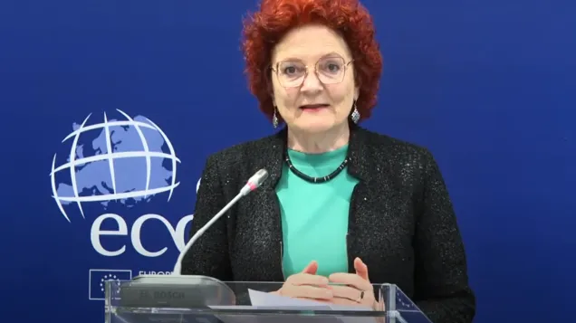 Andrea Ammon at press conference for Hand Hygiene Day 2024