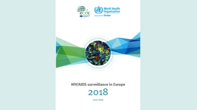 Cover of the report: HIV/AIDS surveillance in Europe 2018