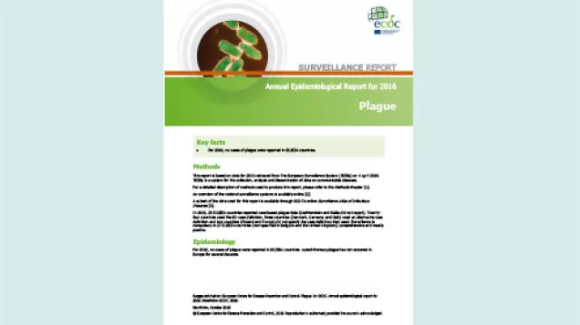 Cover of the report: Plague - Annual Epidemiological Report for 2016