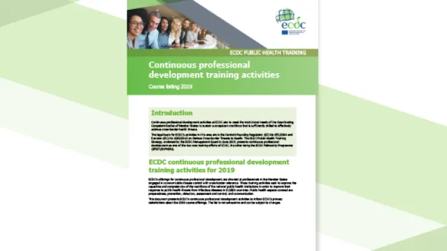 Cover of the report: Continuous professional development - Course listing