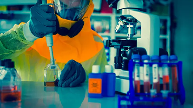 Ebola testing in laboratory