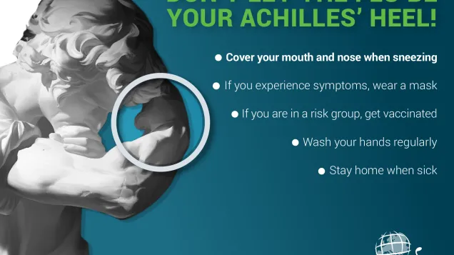 Cover your mouth and nose when sneezing