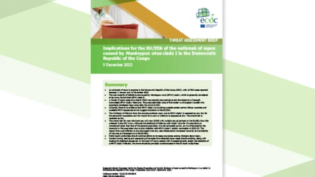 Mpox outbreak in DRC Threat Assessment Brief