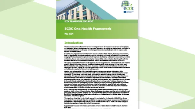 One Health ECDC cover