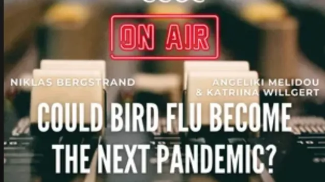 Cover of the podcast: "ECDC: on Air - Episode 75 - A. Melidou & K. Wilgert - Could Bird Flu Become The Next Pandemic?"