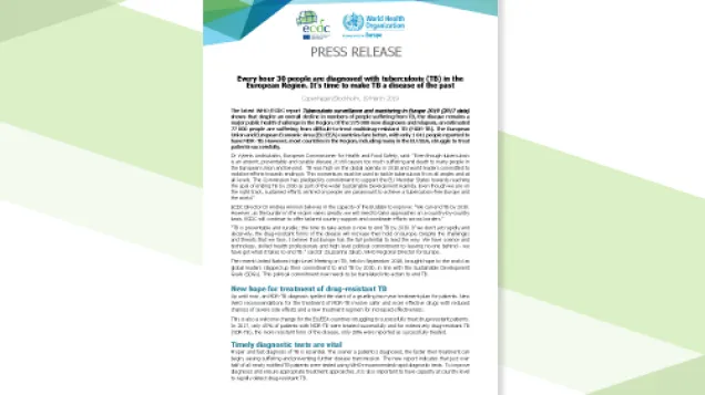 Cover of the 2019 WTBD press release