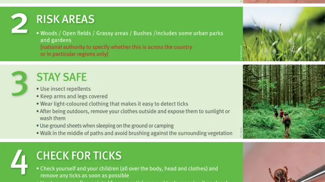 Poster for travellers on ticks and tickborne disease
