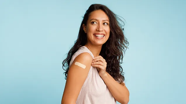 Image of vaccinated woman