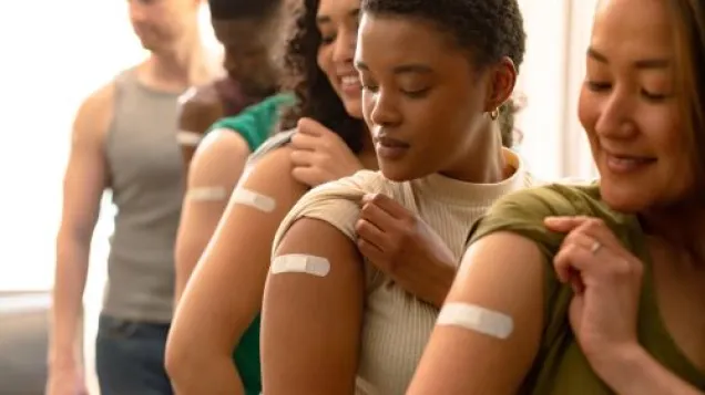 People being vaccinated