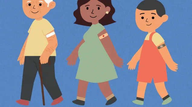 Social media card: For every generation, vaccines work throughout our lives