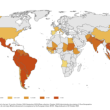 12-month dengue virus disease case notification rate per 100 000 population, November 2022 – October 2023