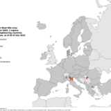West Nile virus in Europe in 2022 - human cases, updated 21 July 2022