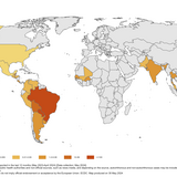 Countries/territories reporting Chikungunya cases since May 2023, and as of April 2024