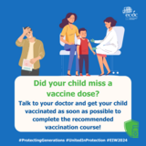 Social media card: Did your child miss a vaccine dose?