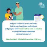 Social media card: Recommended vaccinations