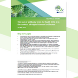 The use of antibody tests for SARS-COV-2 in the context of Digital Green Certificates