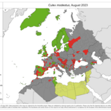 Culex modestus - current known distribution: August 2023