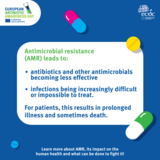 Social media card on the consequences of antimicrobial resistance