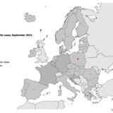 Number of rubella cases by country, September 2022