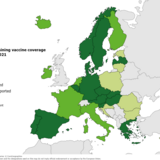 Rubella-containing vaccine coverage first dose, 2021