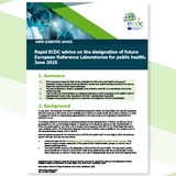 Rapid ECDC advice on the designation of future European Reference Laboratories for public health, June 2025 cover
