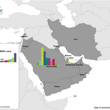 Geographical distribution of confirmed cases of MERS-CoV, by  country of infection and year, from April 2012 to August 2023