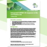 Cover of the report Integrated COVID-19 response in the vaccination era