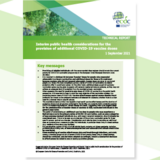 Cover of the report on Interim public health considerations for the provision of additional COVID-19 vaccine doses
