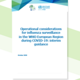 Cover of the report: Operational considerations for influenza surveillance in the WHO European Region during COVID-19: interim guidance