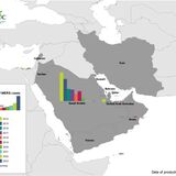 Geographical distribution of confirmed MERS-CoV cases by country of infection and year, April 2012 to March 2024