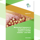 Cover of the report: monitoring of responses to hepatitis B and C epidemics in EU/EEA - 2020 data
