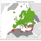 Phlebotomus alexandri - current known distribution: August 2023