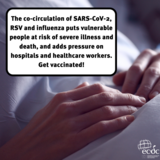 Social media card: The co-circulation of SARS-CoV-2, RSV, and influenza puts vulnerable people at risk