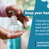 Editable social media card: Keep your hands clean