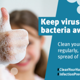 Social media card: Keep viruses and bacteria away
