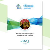 Cover of the report: "Antimicrobial resistance  surveillance in Europe 2023"
