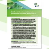 Cover of the report: "Guidelines for the implementation of non-pharmaceutical interventions against COVID-19"