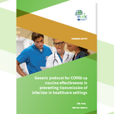 Cover of the report "Generic protocol for COVID-19 vaccine effectiveness in preventing transmission of infection in healthcare settings"