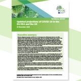Cover of the report: "Updated projections of COVID-19 in the EU/EEA and the UK"