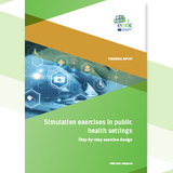 Cover of the report: "Simulation exercises in public health settings"