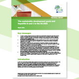 Cover of the report: The sustainable development goals and hepatitis B and C in the EU/EEA